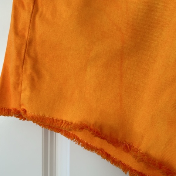 Lucky Brand Abbey Short w Frayed Roll-Up Hems Orange - Picture 10 of 13